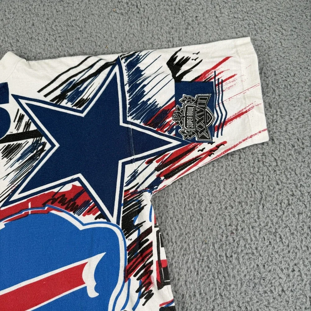 Vintage Dallas Cowboys Buffalo Bills Shirt Mens XL Magic Johnson Super‎ Bowl 90s